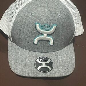 Hooey Gray and White Mesh Cap